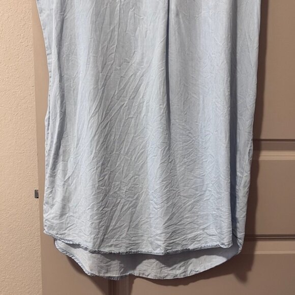 Thread & Supply Light Blue Collared 100% lyocell shirt Dress sz M - Picture 5 of 7